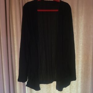 Black Open-Front Women’s Cardigan Sweater